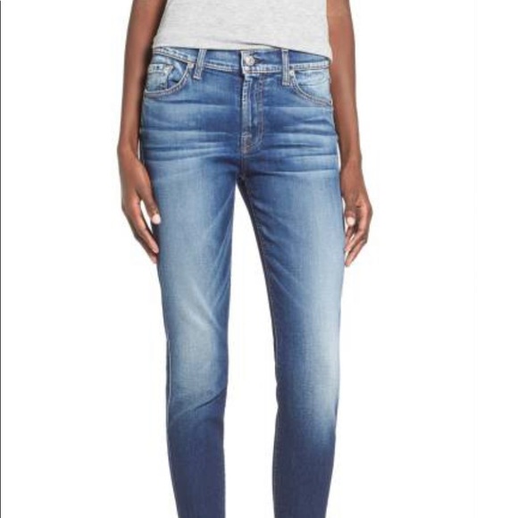 7 For All Mankind Jeans Ankle Skinny Size 28 - Picture 1 of 5